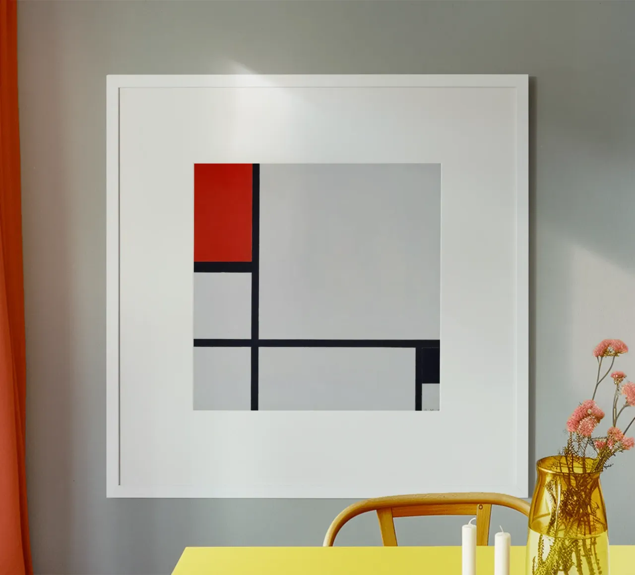 Piet Mondrian - Composición nº I, con rojo y negro hahnemühle de William Store