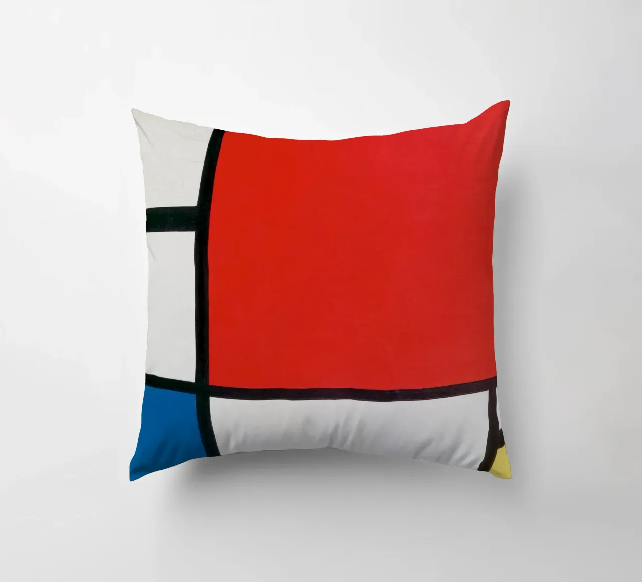 Piet Mondriaan, Composizione Mondrian II in rosso, blu, giallo cuscino da William Store