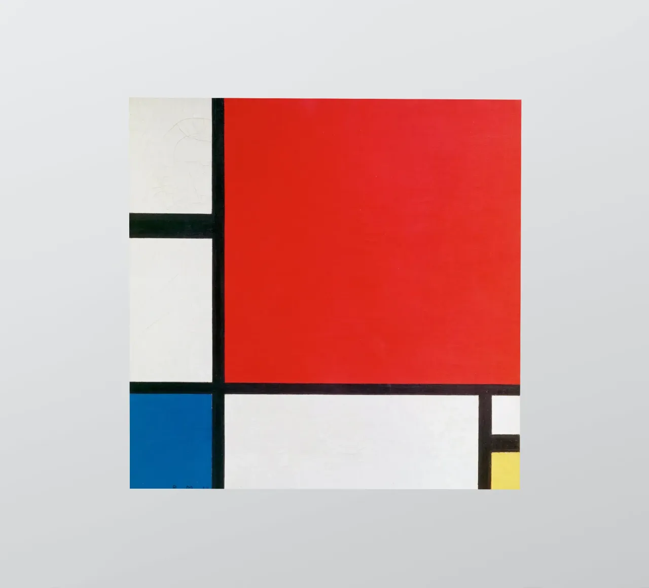 Piet Mondriaan, Mondrian Composition II en rouge, bleu et jaune autocollant de William Store