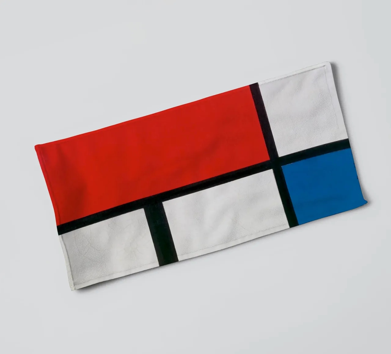 Piet Mondriaan, Composizione Mondrian II in rosso, blu, giallo asciugamano da bagno da William Store