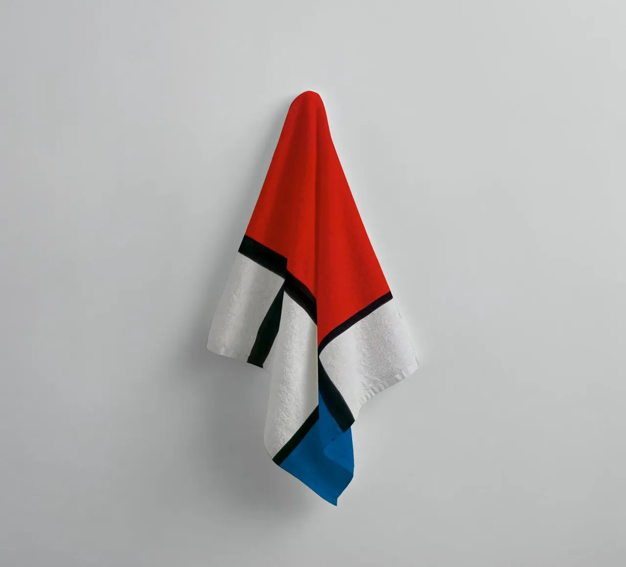 Piet Mondriaan, Composizione Mondrian II in rosso, blu, giallo asciugamano da bagno da William Store