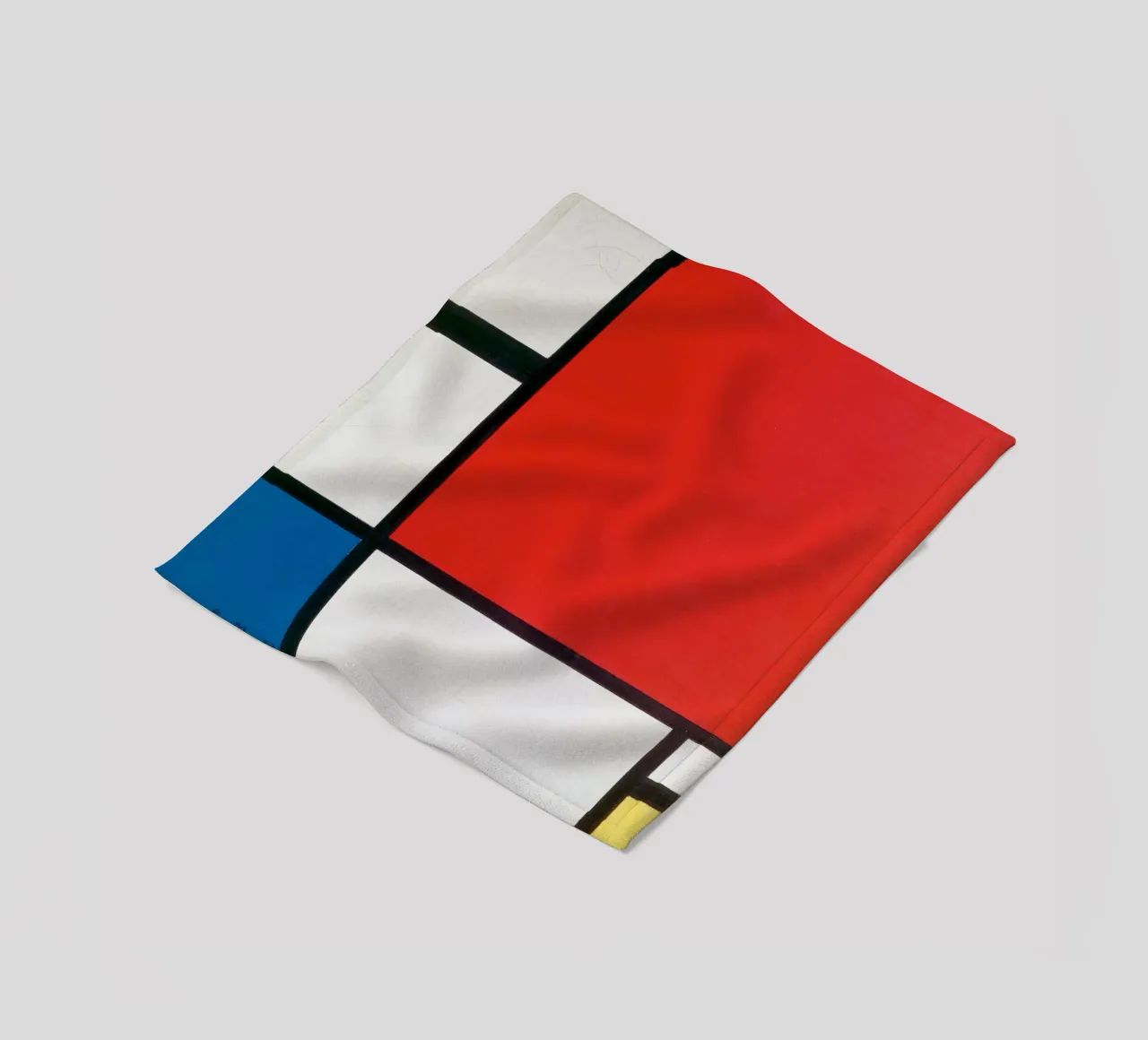 Piet Mondriaan, Composizione Mondrian II in rosso, blu, giallo coperta in pile da William Store
