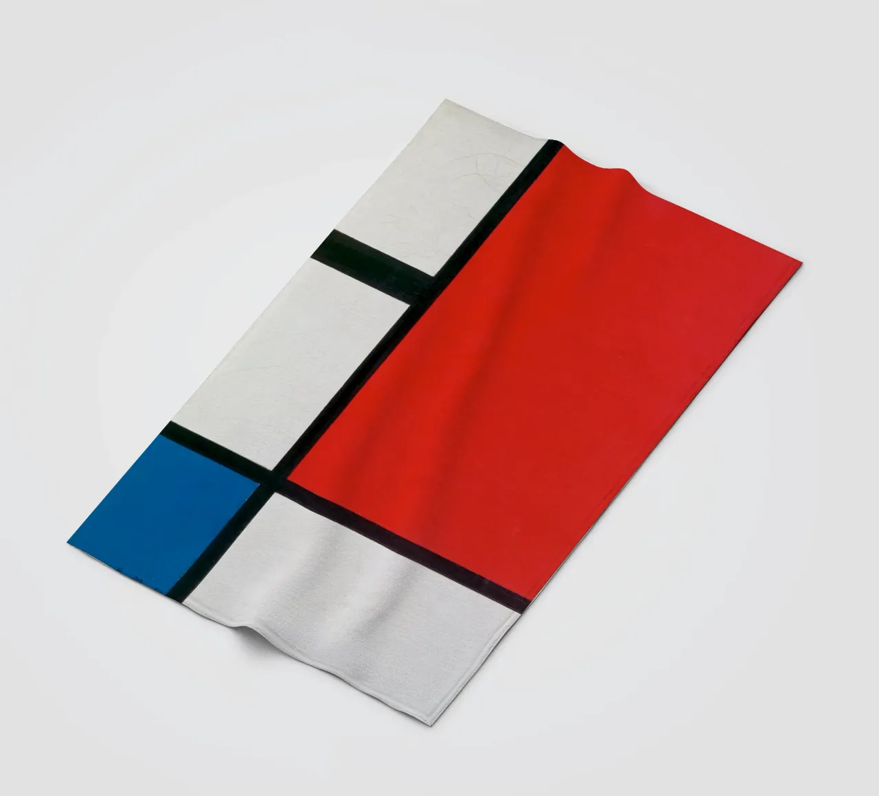 Piet Mondriaan, Composizione Mondrian II in rosso, blu, giallo coperta in pile da William Store