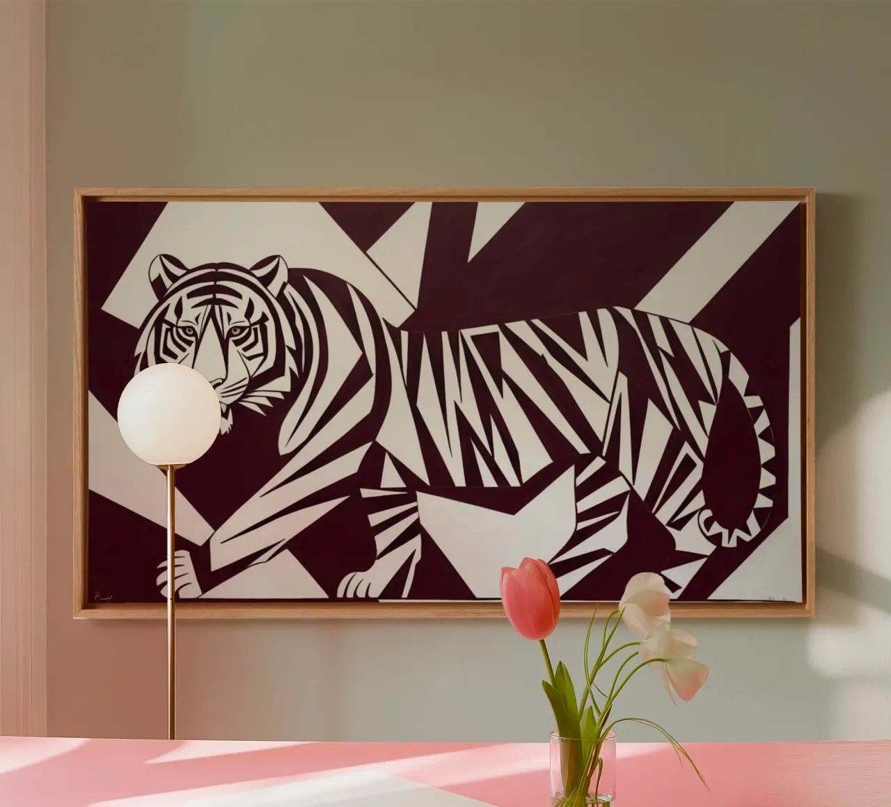Tiger_XYX tela con Cornice a cassetta da Crypto_Jungle