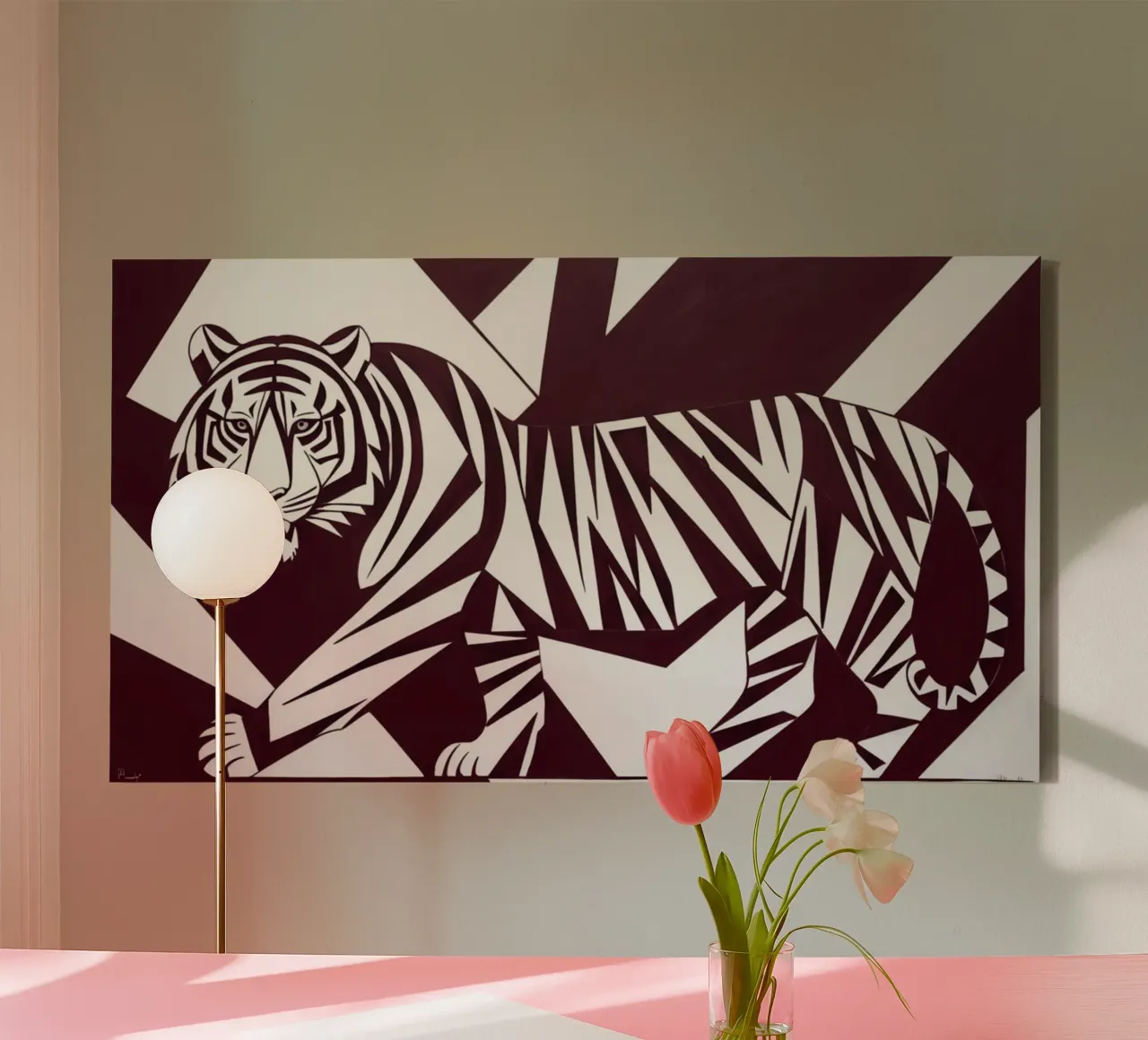 Tiger_XYX tela con Cornice a cassetta da Crypto_Jungle