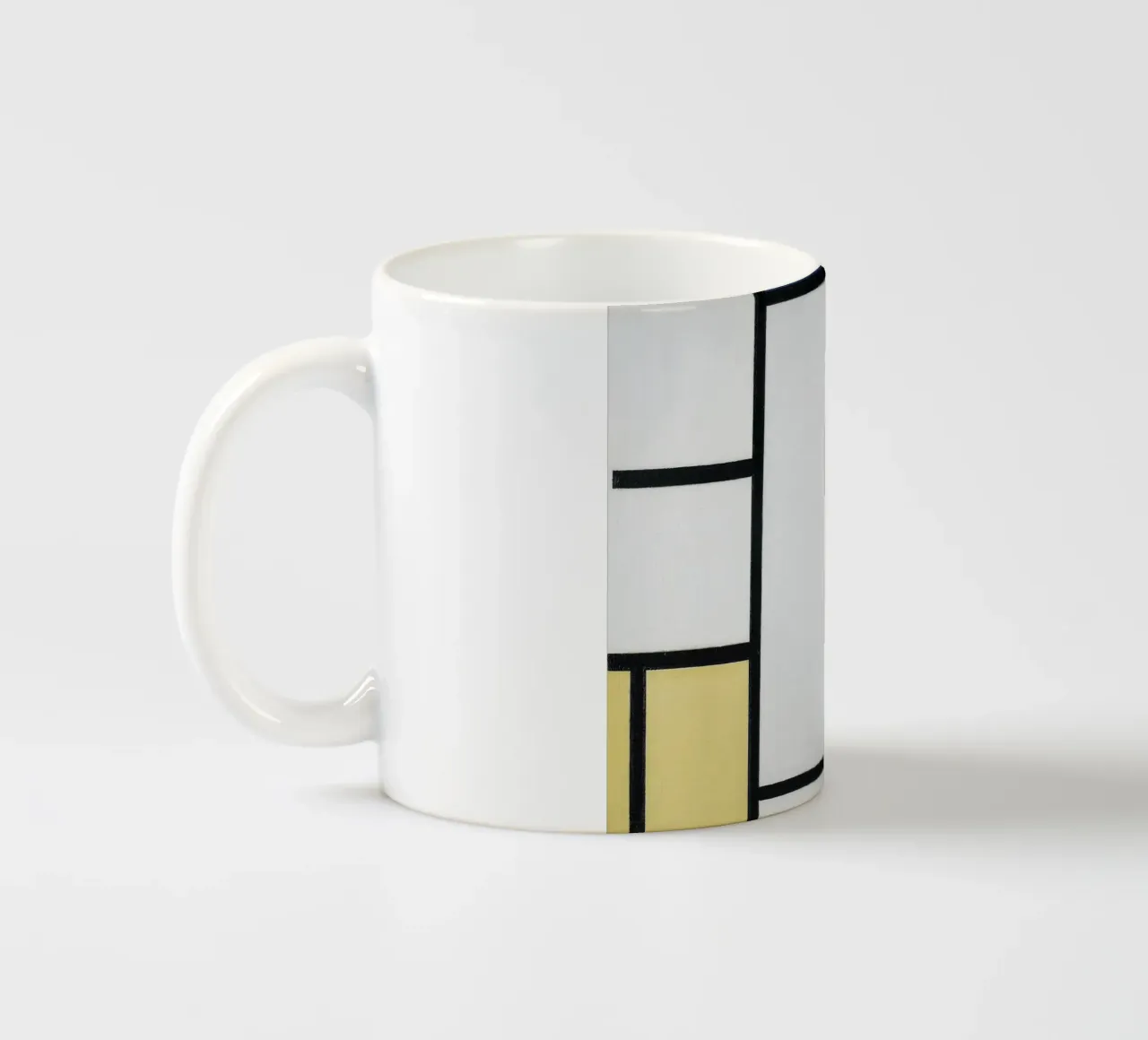 Piet Mondrian - Composizione con blu, rosso, giallo e nero tazza in ceramica da William Store
