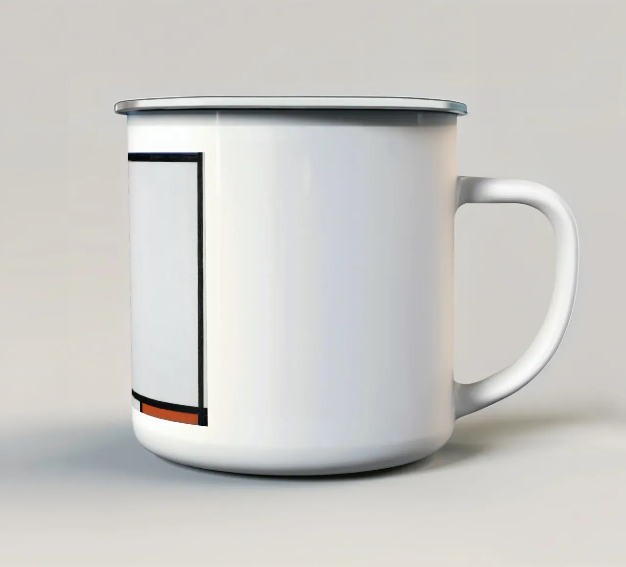 Piet Mondrian - Composizione con blu, rosso, giallo e nero tazza in smalto da William Store