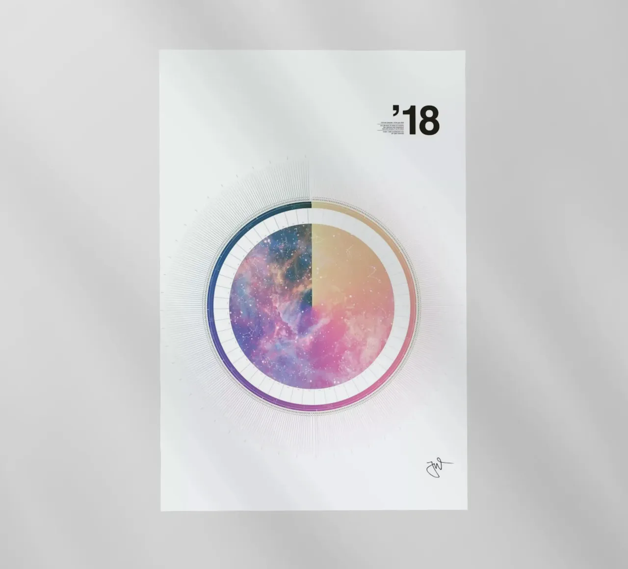 Astronomical Calendar 2018 pellicola backlit da Jonas Wyssen