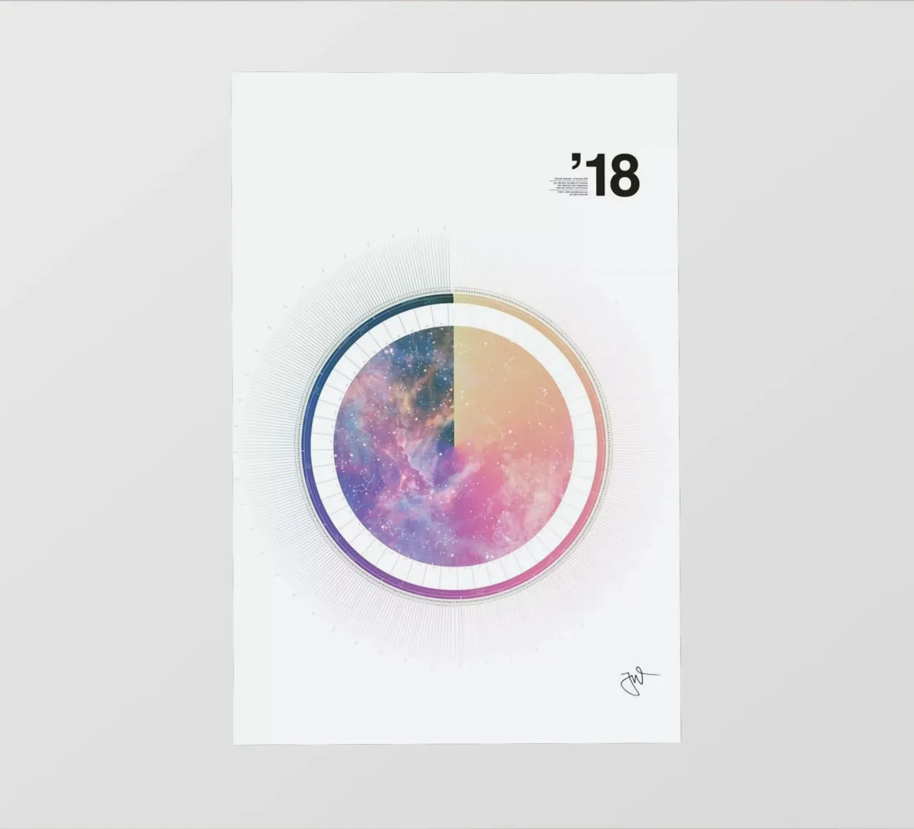 Astronomical Calendar 2018 pellicola backlit da Jonas Wyssen