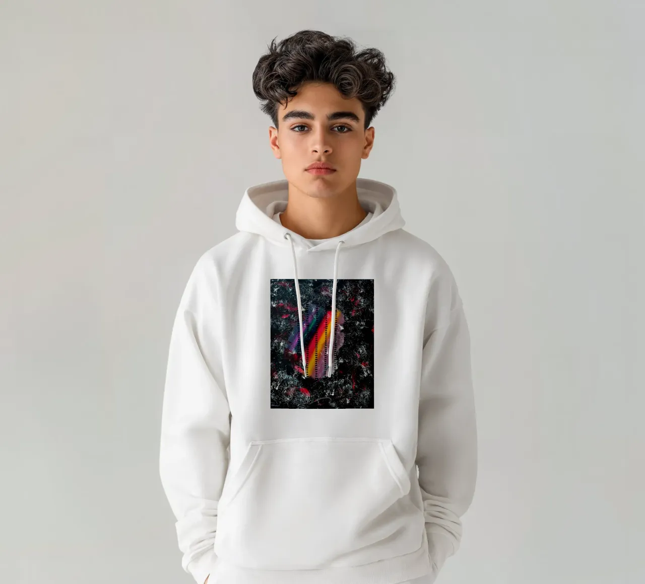 A WINK TO POLLOCK hoodie van Thierry Vobmann Abstract painting