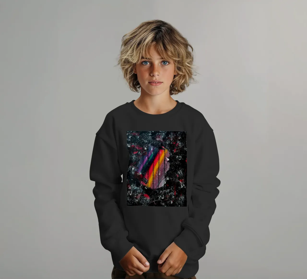 A WINK TO POLLOCK felpa bambino da Thierry Vobmann Abstract painting