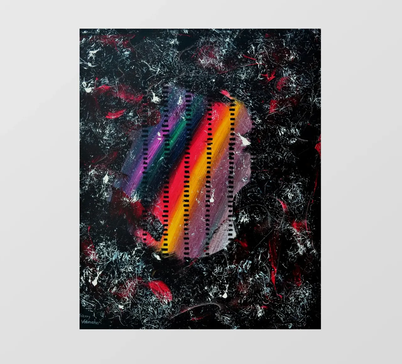 A WINK TO POLLOCK telo in pvc da Thierry Vobmann Abstract painting