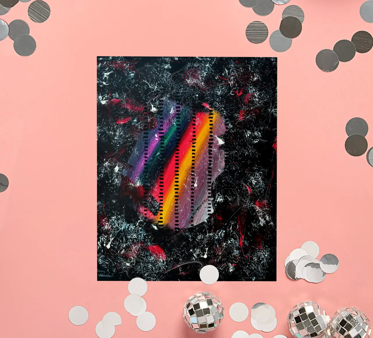 A WINK TO POLLOCK adesivo da Thierry Vobmann Abstract painting