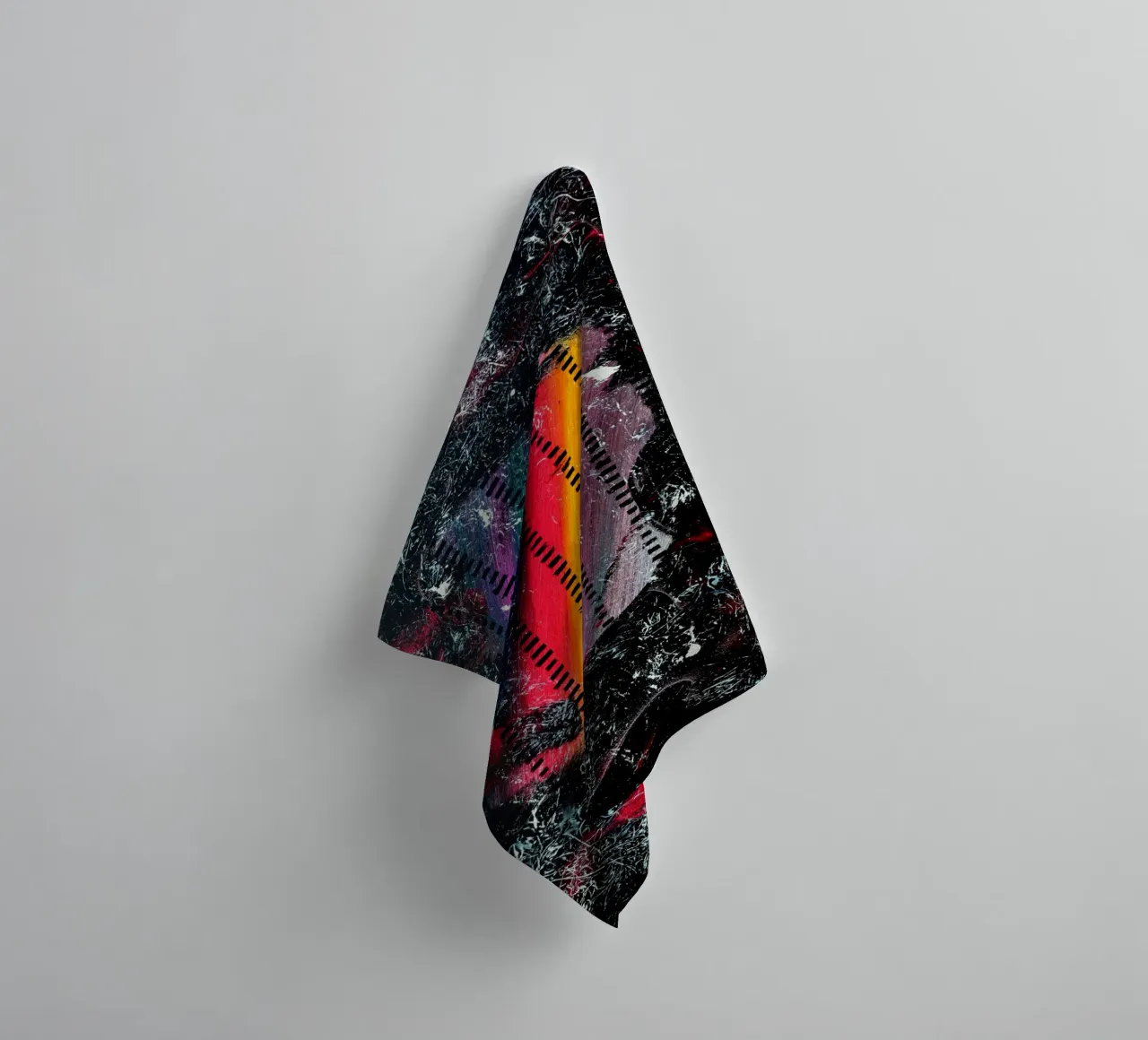 A WINK TO POLLOCK towel by Thierry Vobmann Abstract painting