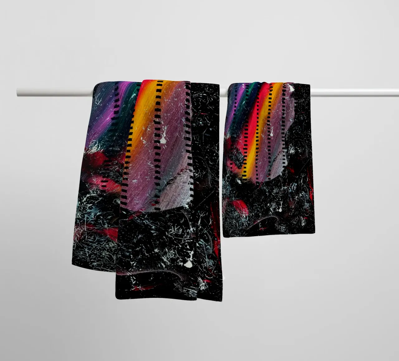 A WINK TO POLLOCK towel by Thierry Vobmann Abstract painting