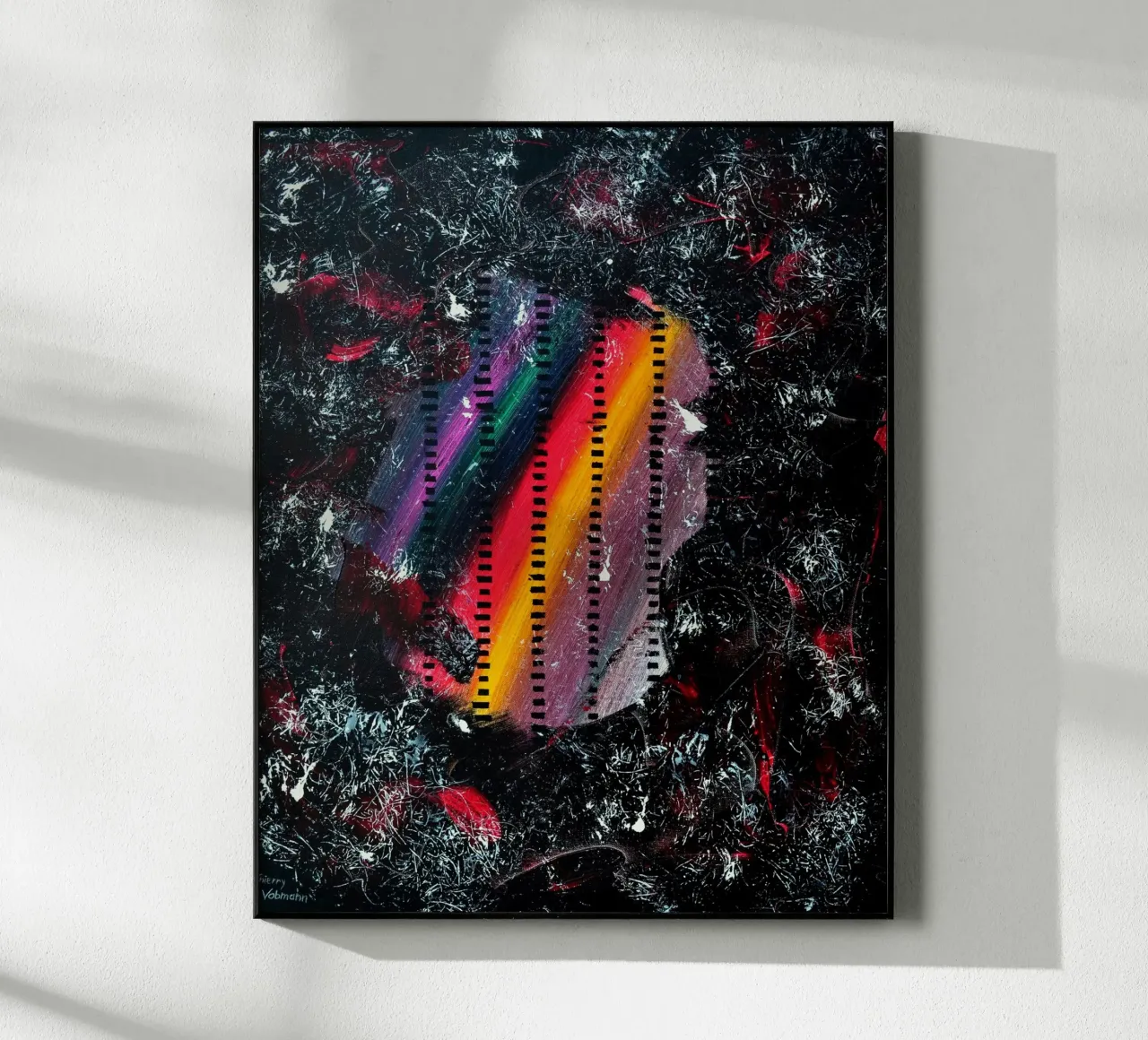 A WINK TO POLLOCK acryl van Thierry Vobmann Abstract painting