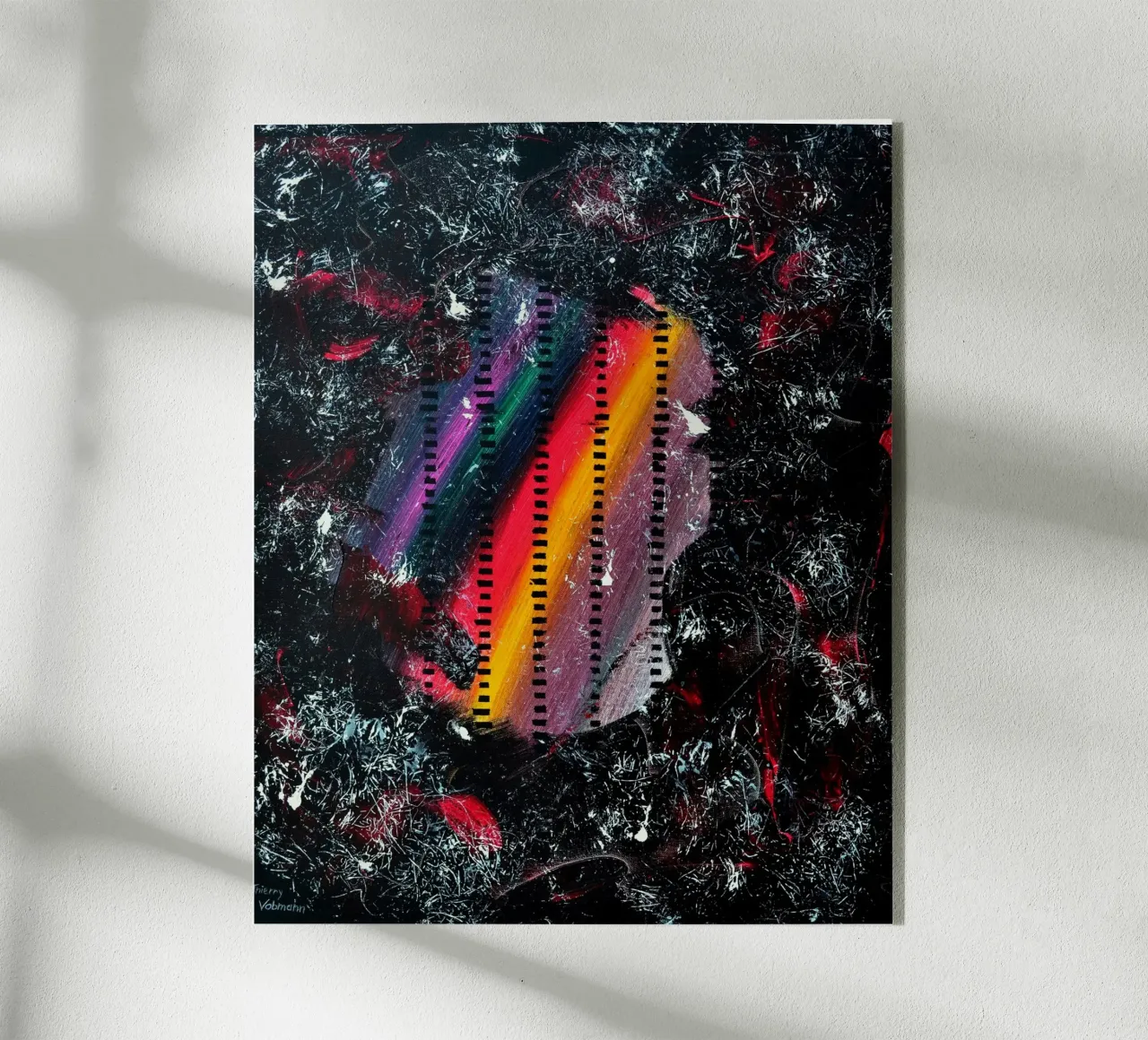 A WINK TO POLLOCK acryl van Thierry Vobmann Abstract painting