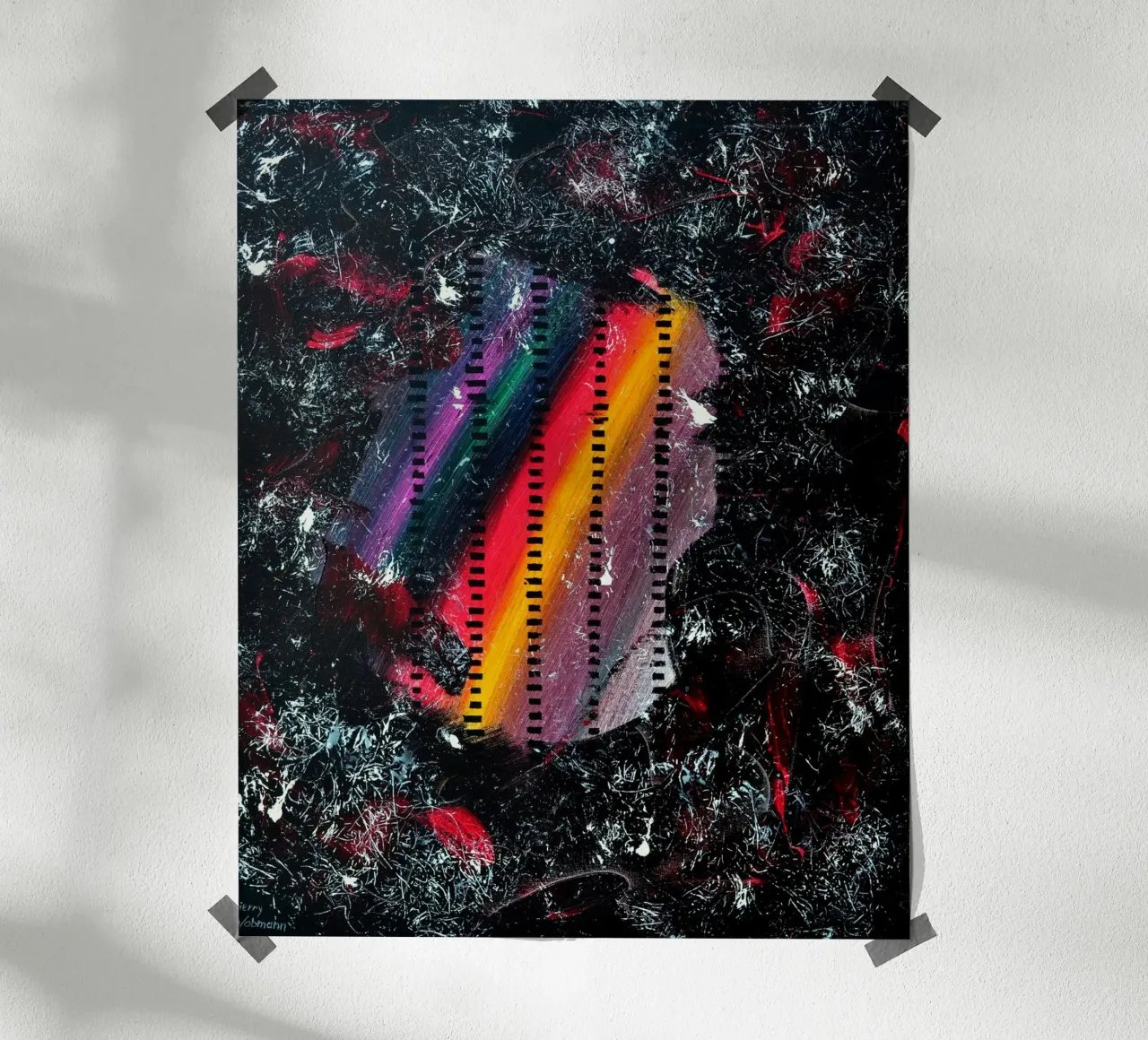 A WINK TO POLLOCK carta hahnemühle da Thierry Vobmann Abstract painting