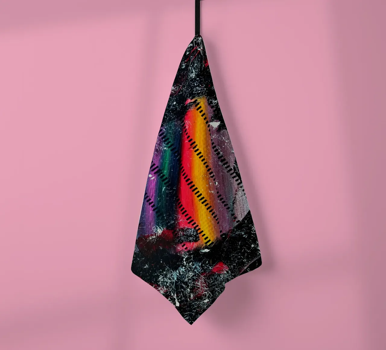 A WINK TO POLLOCK torchon de Thierry Vobmann Abstract painting