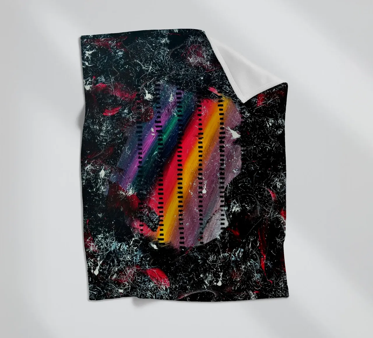 A WINK TO POLLOCK coperta in pile da Thierry Vobmann Abstract painting