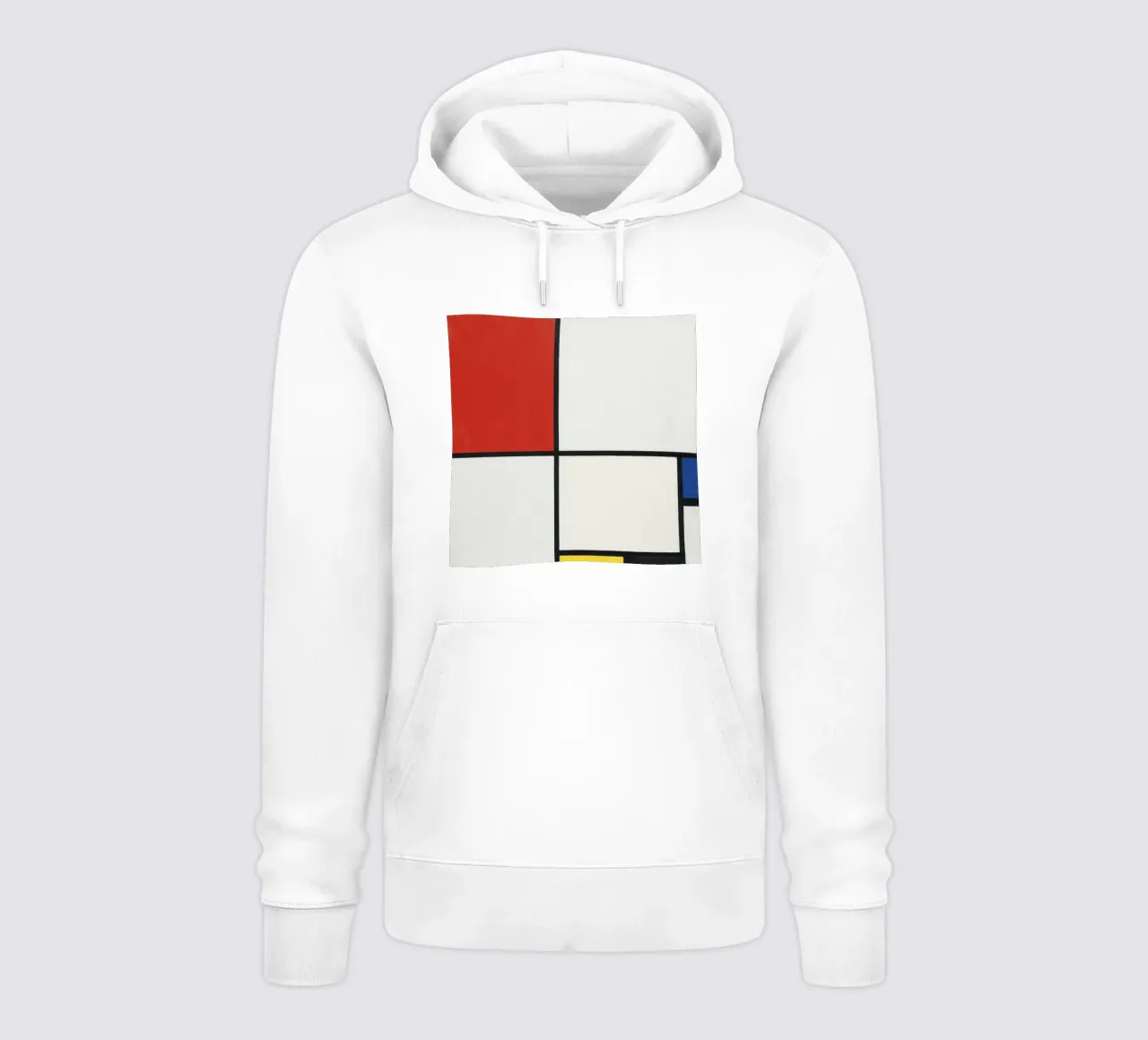 Composizione n. III, con rosso, blu, giallo e nero. felpa con cappuccio da William Store