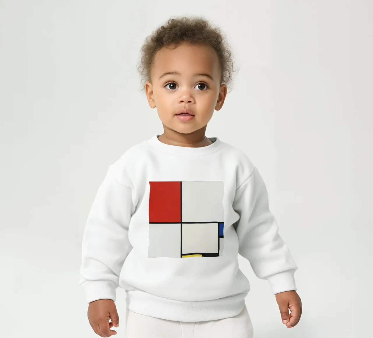 Composizione n. III, con rosso, blu, giallo e nero. felpa neonato da William Store