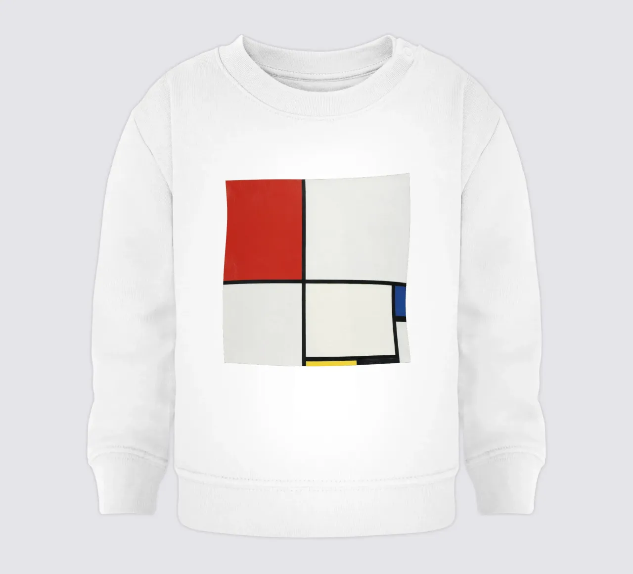 Composizione n. III, con rosso, blu, giallo e nero. felpa neonato da William Store