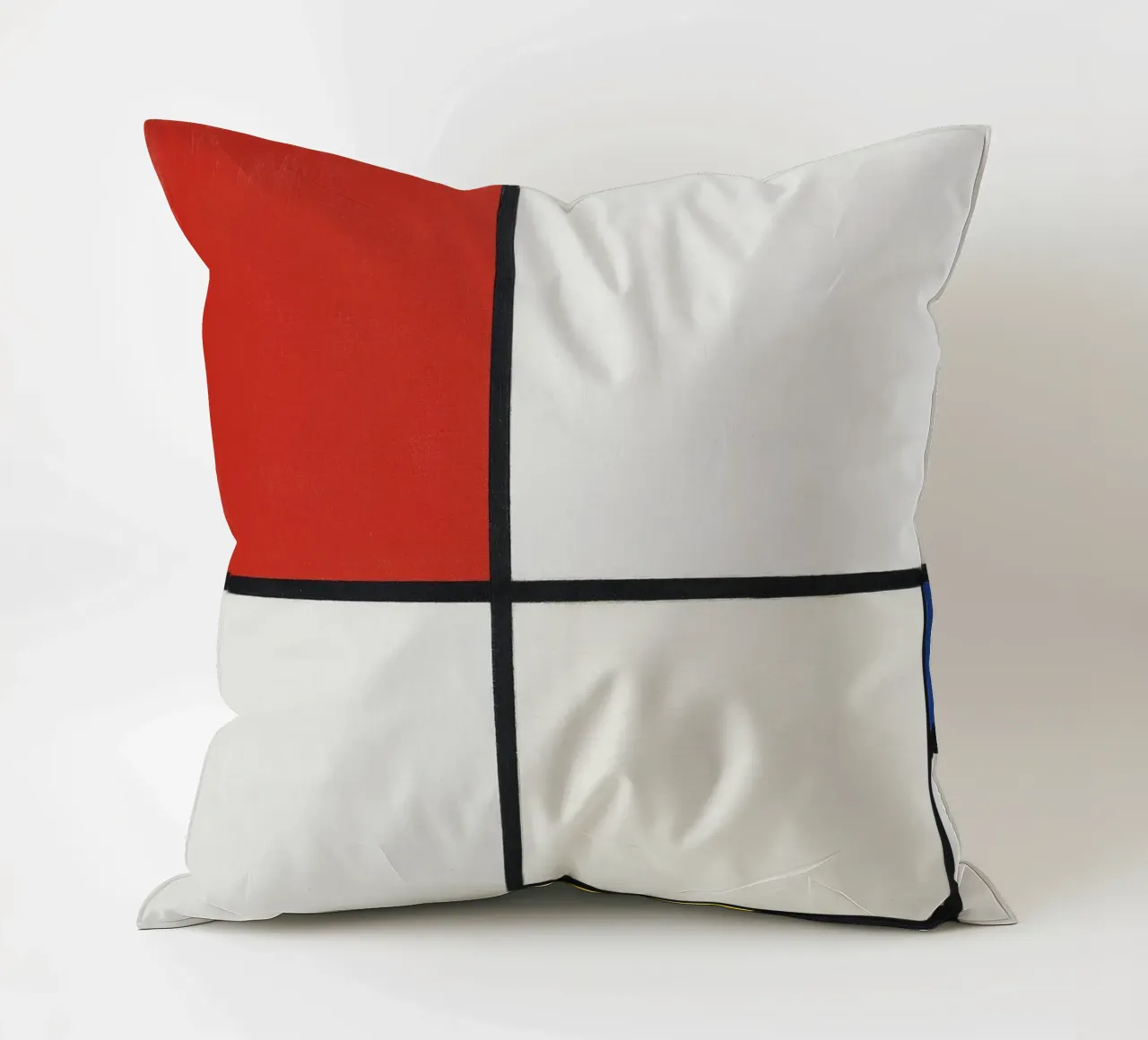 Composizione n. III, con rosso, blu, giallo e nero. cuscino da William Store
