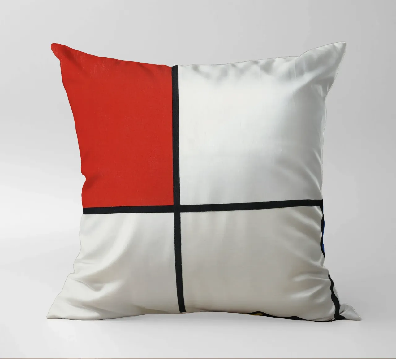 Composizione n. III, con rosso, blu, giallo e nero. cuscino da William Store