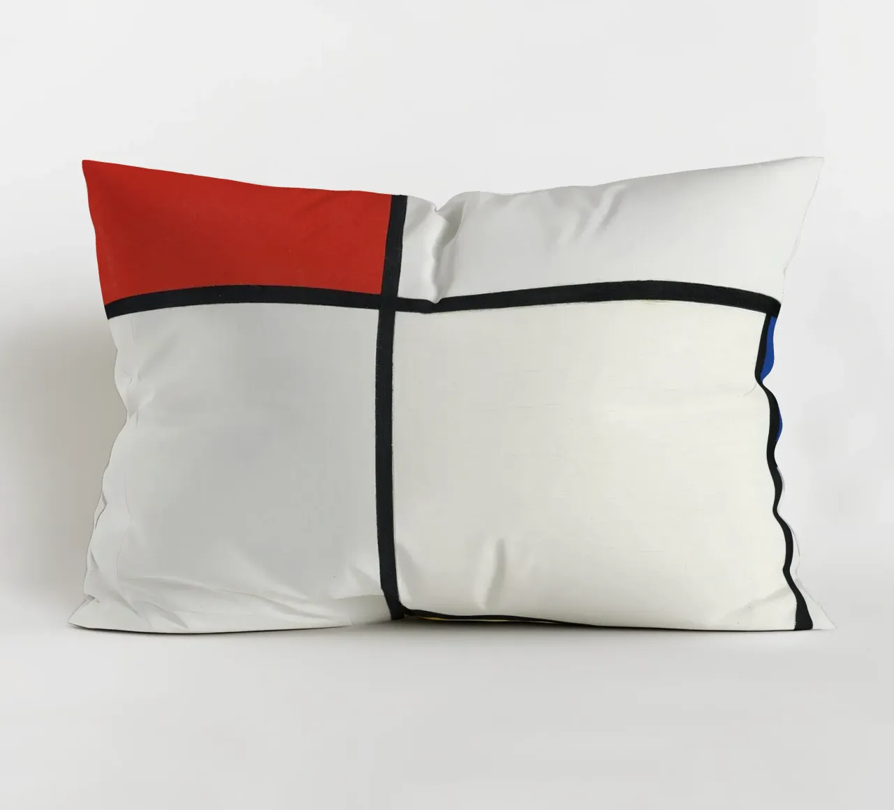 Composizione n. III, con rosso, blu, giallo e nero. cuscino da William Store