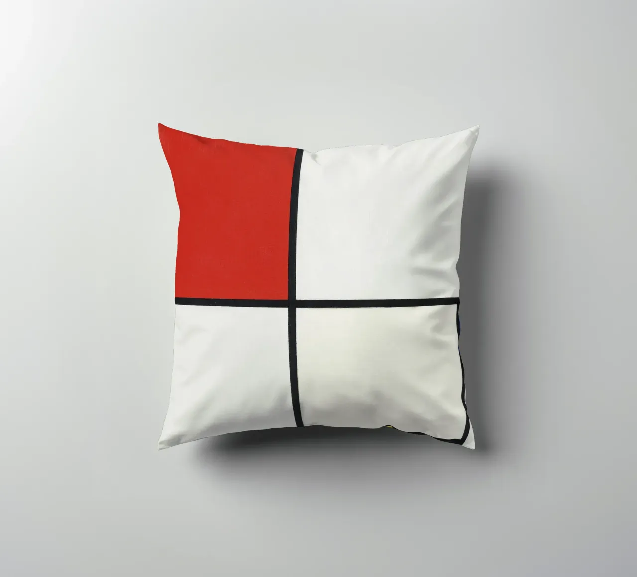 Composizione n. III, con rosso, blu, giallo e nero. cuscino da William Store