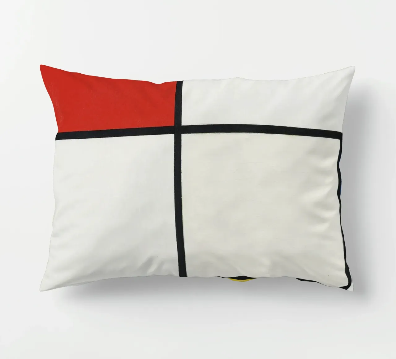 Composizione n. III, con rosso, blu, giallo e nero. cuscino da William Store