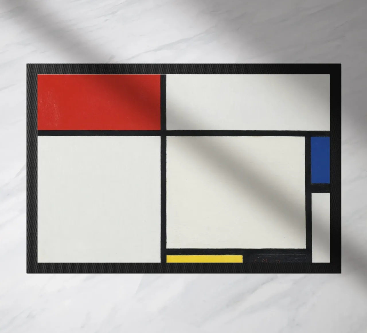 Composizione n. III, con rosso, blu, giallo e nero. zerbino da William Store