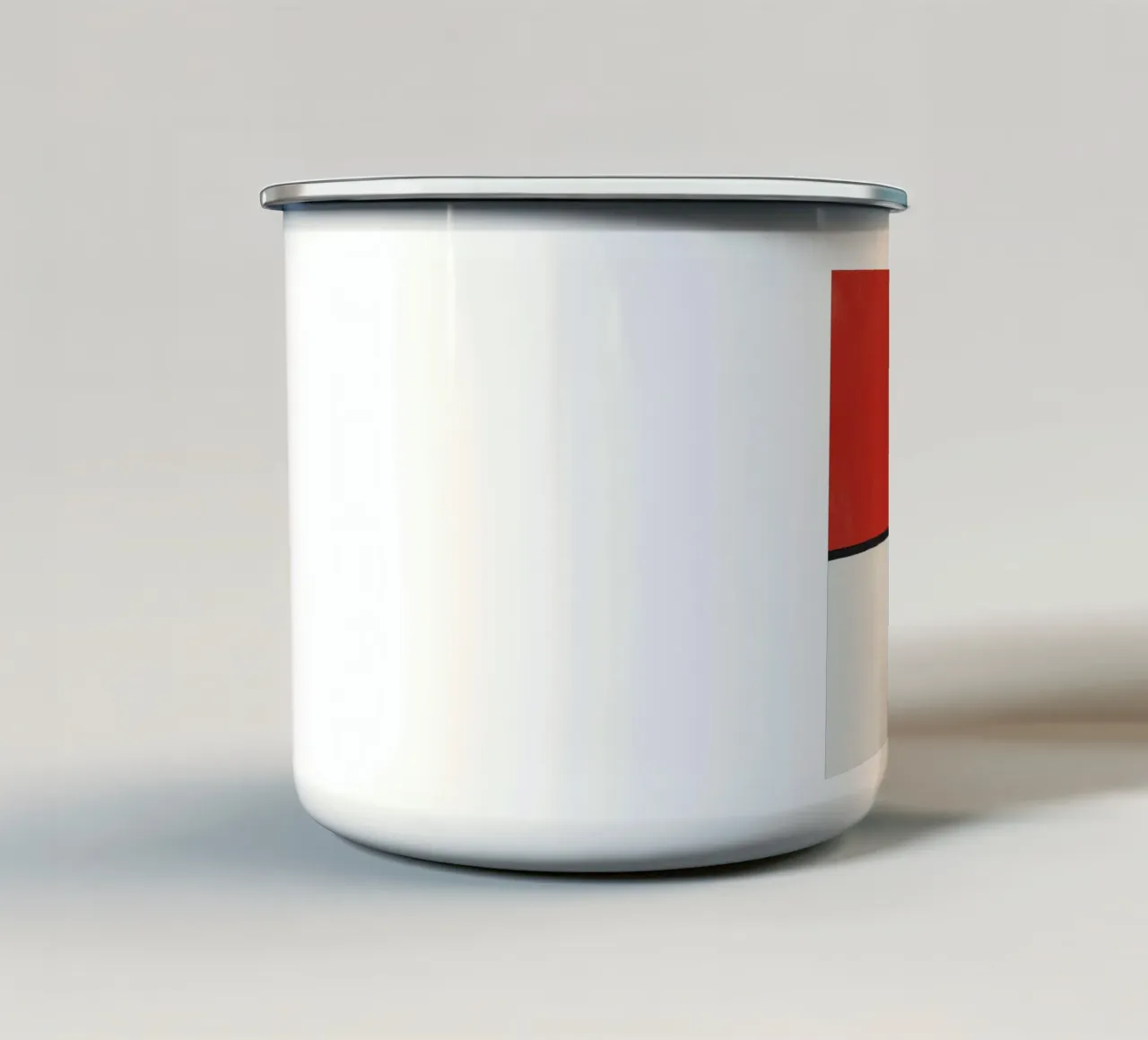 Composizione n. III, con rosso, blu, giallo e nero. tazza in smalto da William Store