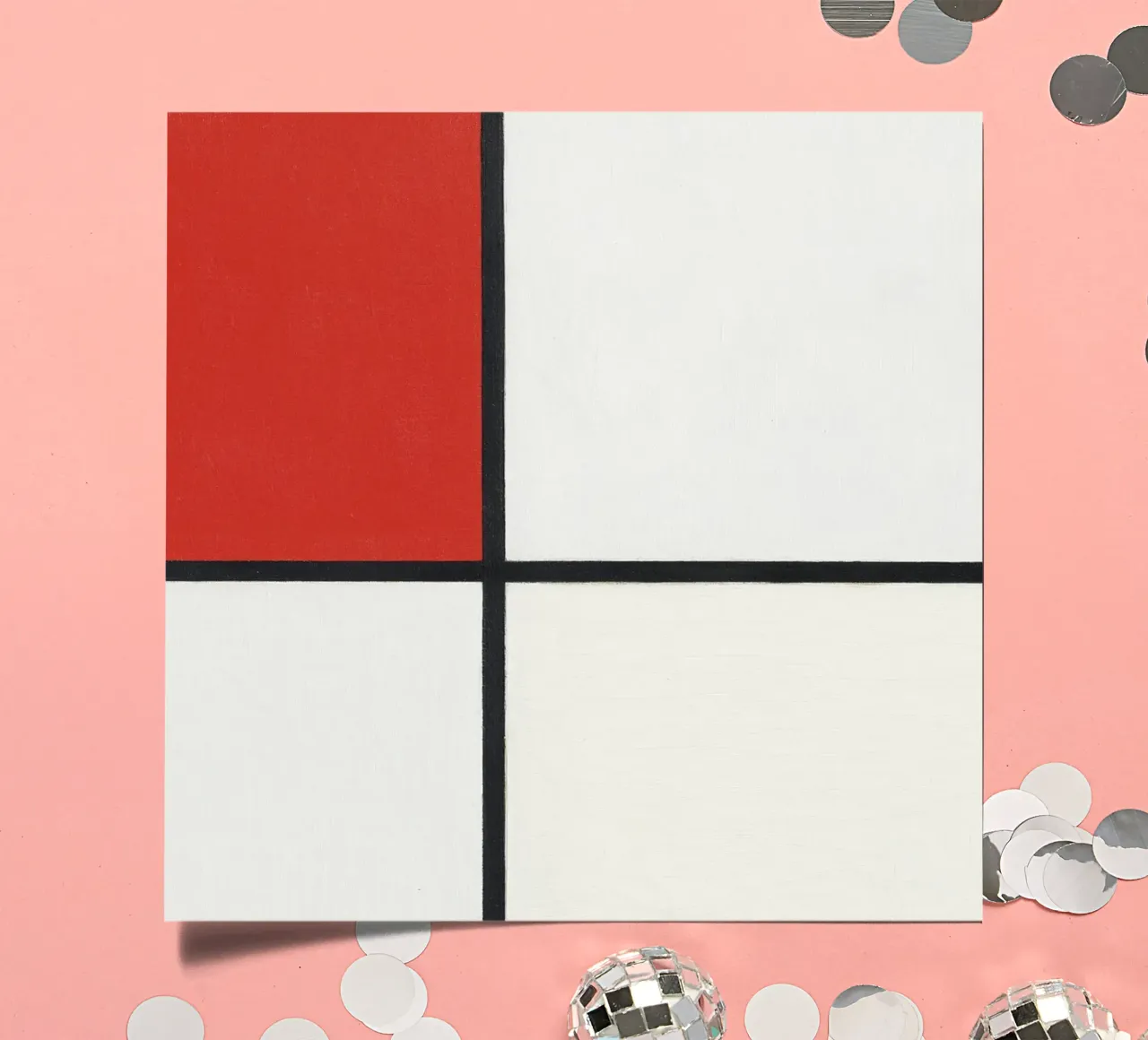 Composition No. III, with Red, Blue, Yellow, and Black sticker sheet by William Store