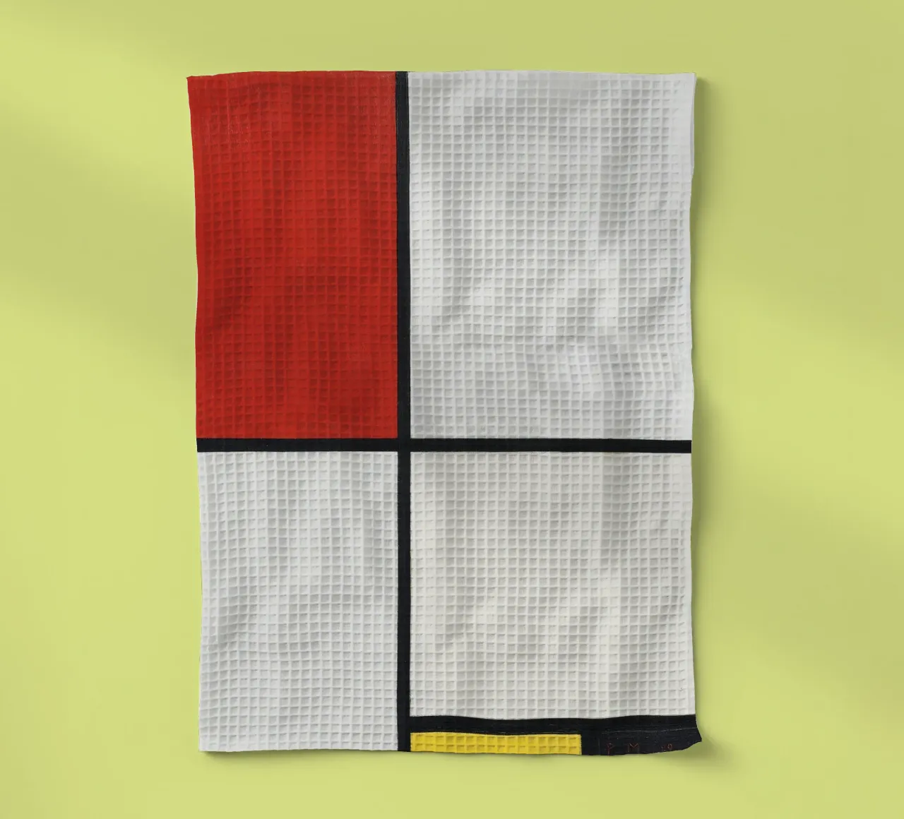 Composition n° III, avec rouge, bleu, jaune et noir torchon de William Store