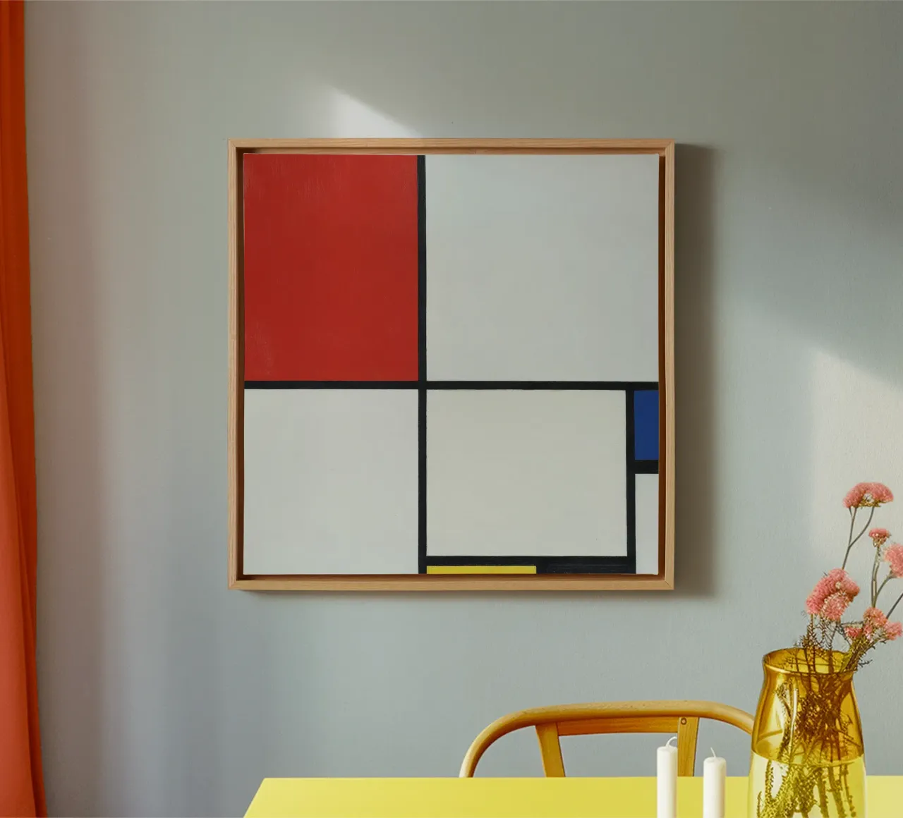 Composition No. III, with Red, Blue, Yellow, and Black canvas by William Store