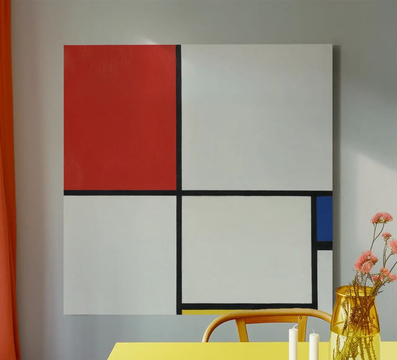 Composition No. III, with Red, Blue, Yellow, and Black canvas by William Store