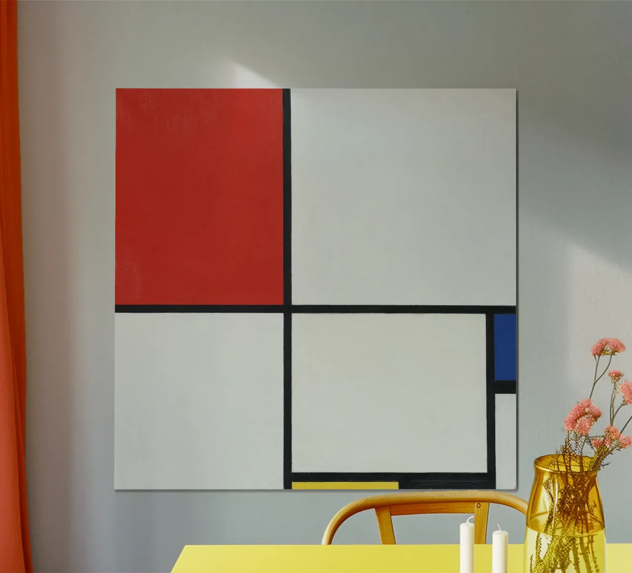 Composition n° III, avec rouge, bleu, jaune et noir hahnemühle de William Store