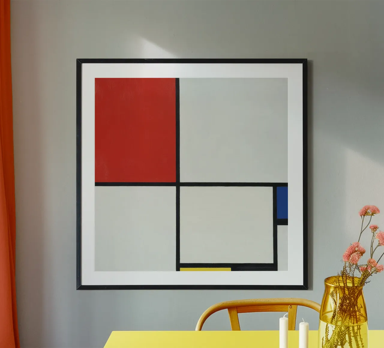 Composition n° III, avec rouge, bleu, jaune et noir hahnemühle de William Store