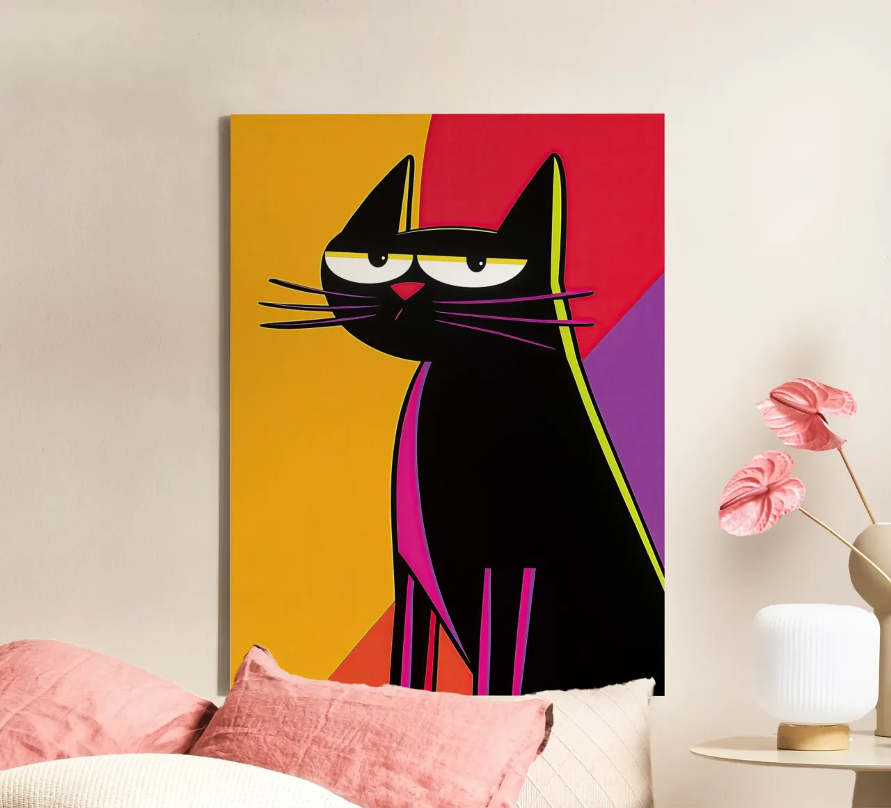 Colourful Cat canvas by Art Center