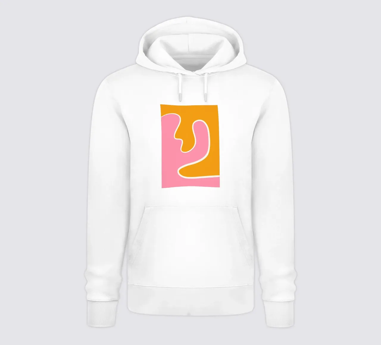 Abstrakte Kurve Rosa Orange felpa con cappuccio da BAINAI