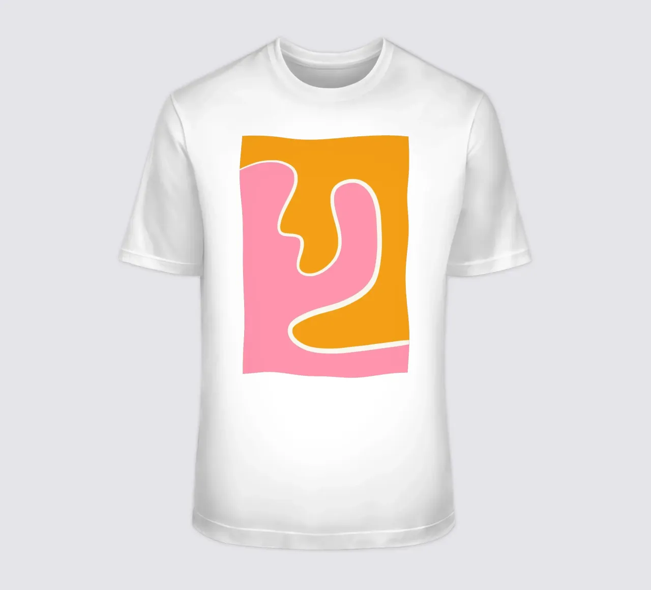 Abstrakte Kurve Rosa Orange t-shirt by BAINAI