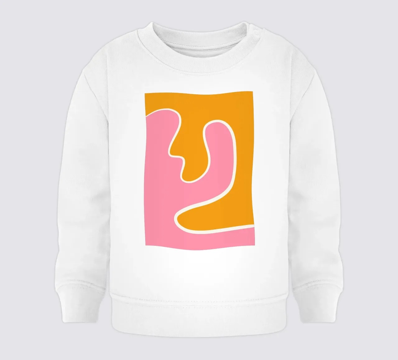 Abstrakte Kurve Rosa Orange felpa neonato da BAINAI