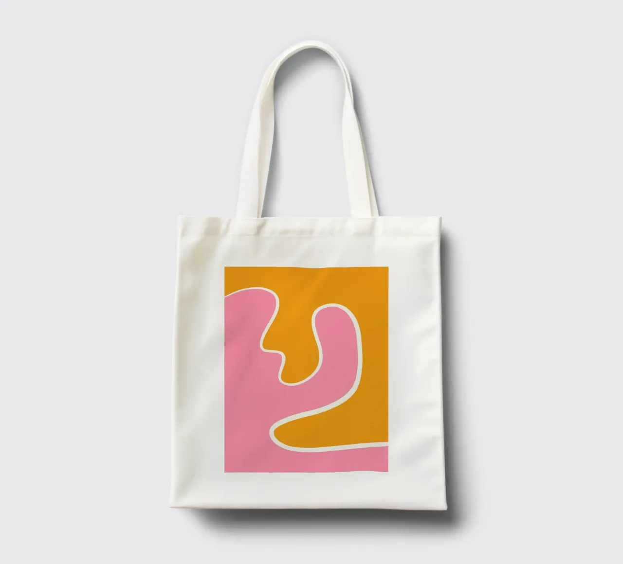 Abstrakte Kurve Rosa Orange tote bag by BAINAI