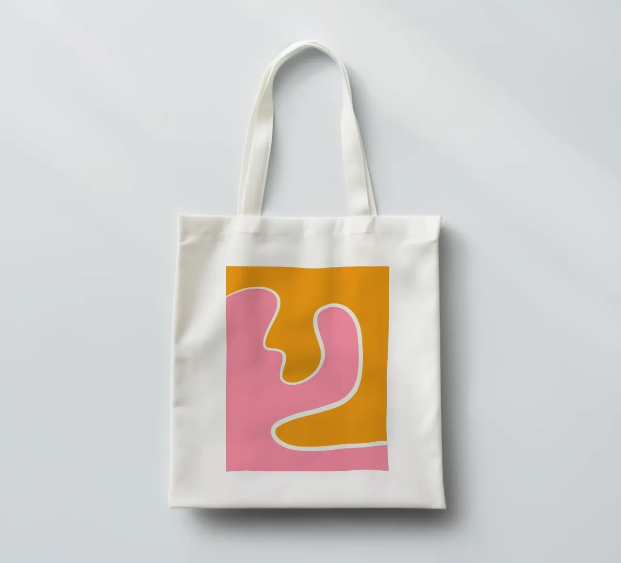 Abstrakte Kurve Rosa Orange tote bag by BAINAI
