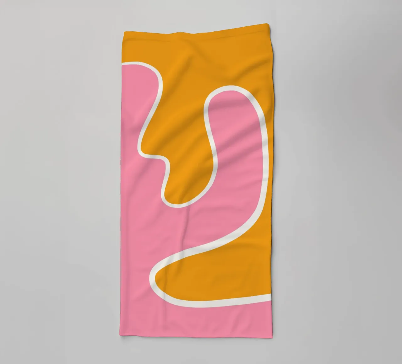 Abstrakte Kurve Rosa Orange asciugamano da bagno da BAINAI