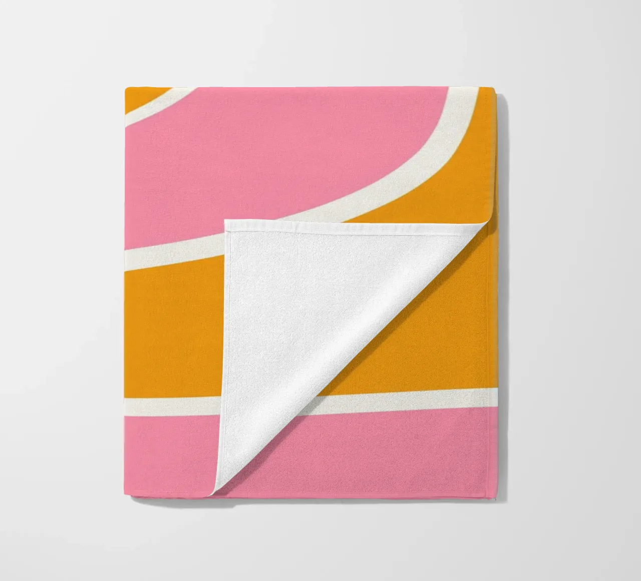 Abstrakte Kurve Rosa Orange telo mare da BAINAI