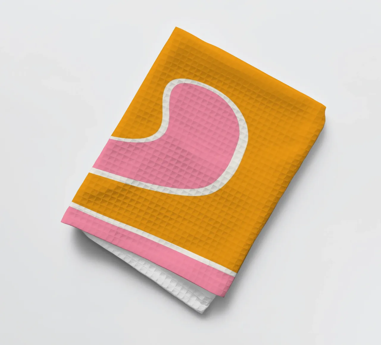 Abstrakte Kurve Rosa Orange canovaccio da cucina da BAINAI