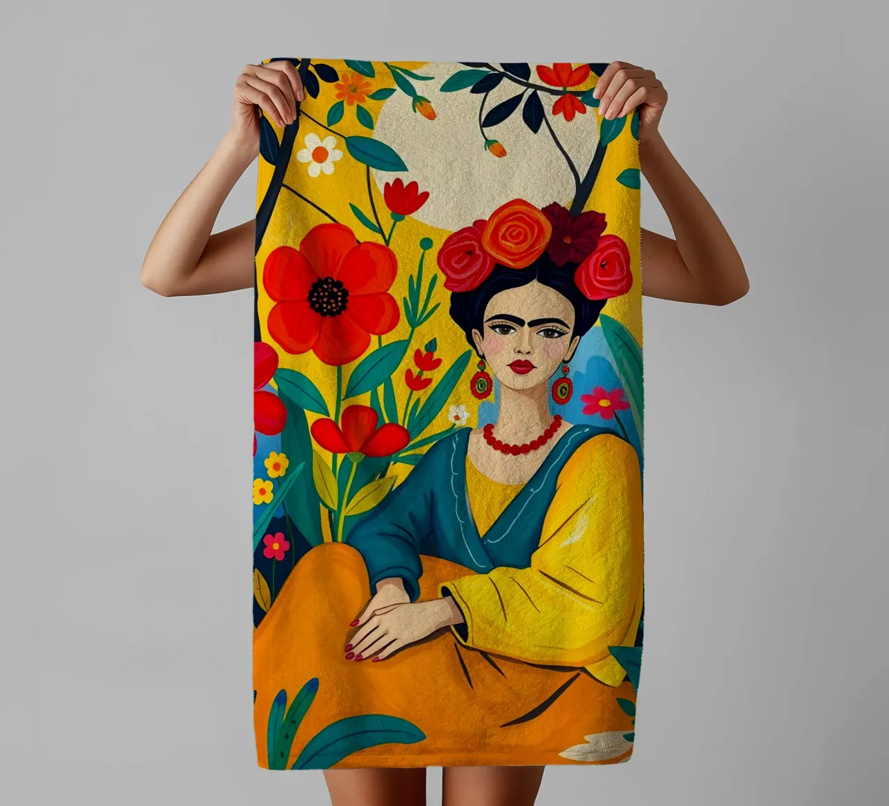 GIARDINO BOTANICO FRIDA KAHLO asciugamano da bagno da ARTOMATIC